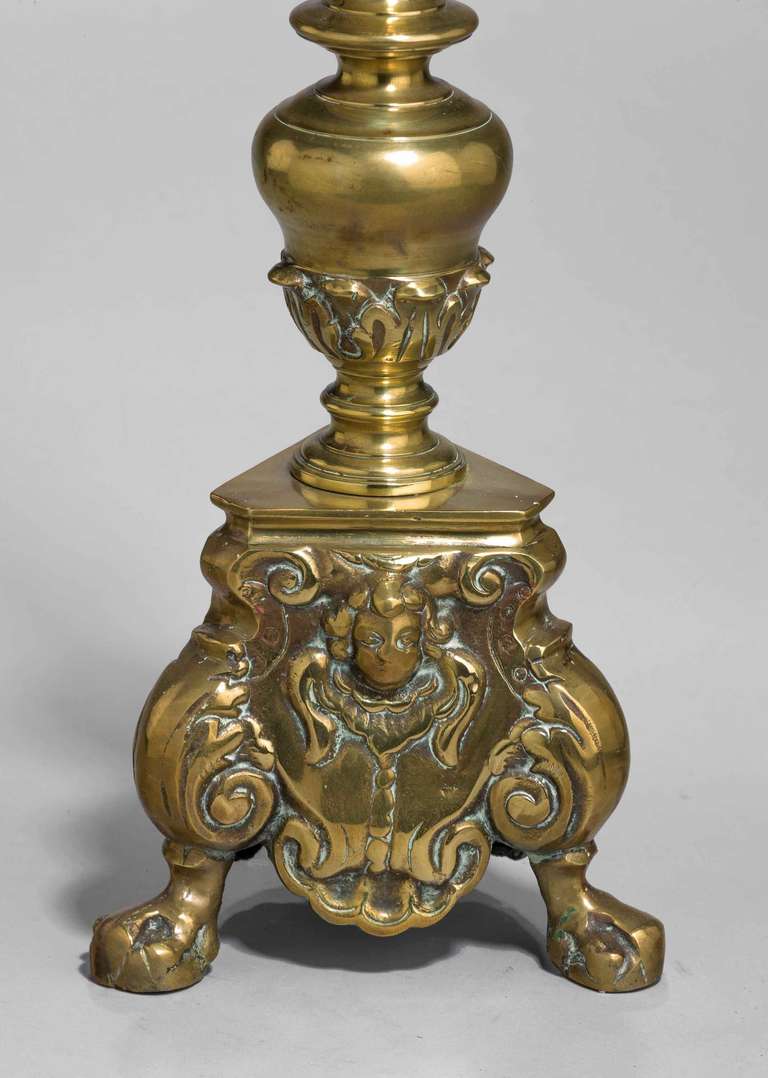 Massive Cast 19th Century Candle Pricket 3