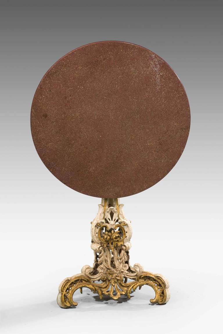 Mid-19th Century Parcel Gilt and Faux Table 1