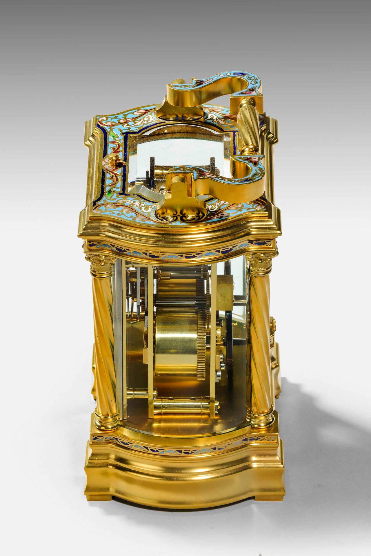 Exceptionally Fine Champlevé Carriage Clock 3