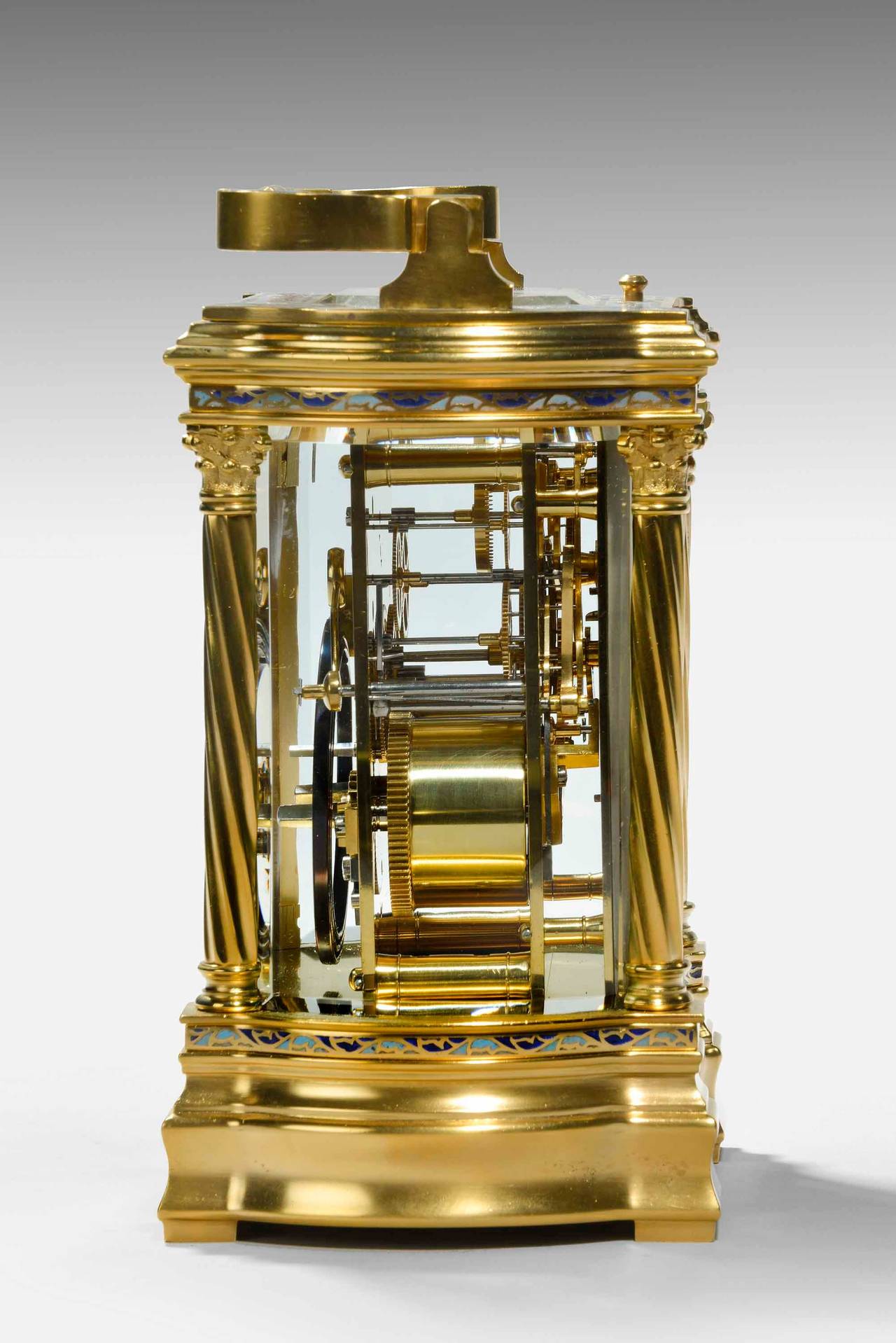 Exceptionally Fine Champlevé Carriage Clock 4