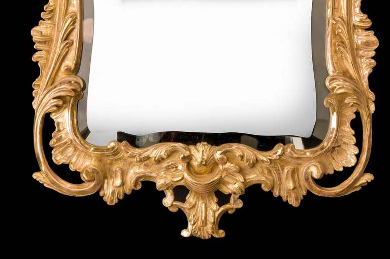 Mid-18th Century Rococo Giltwood Mirror In Excellent Condition In Peterborough, Northamptonshire