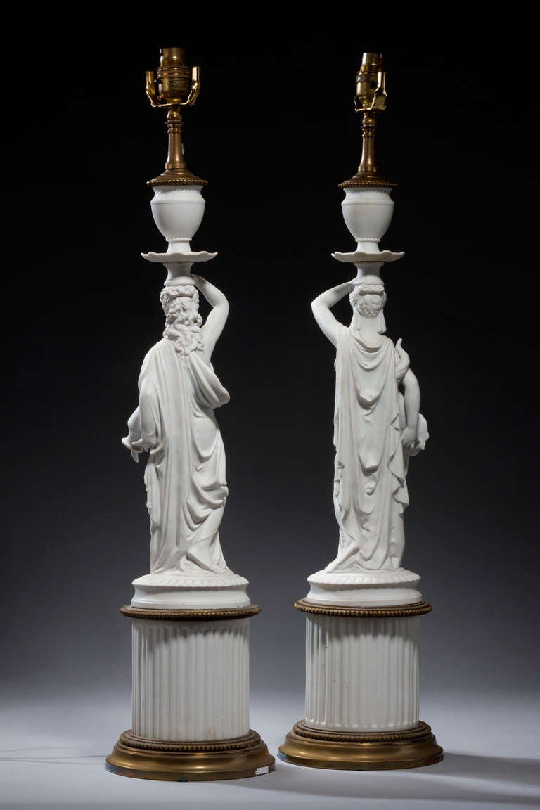 Pair of early 20th century Neoclassical Lamps In Excellent Condition In Peterborough, Northamptonshire