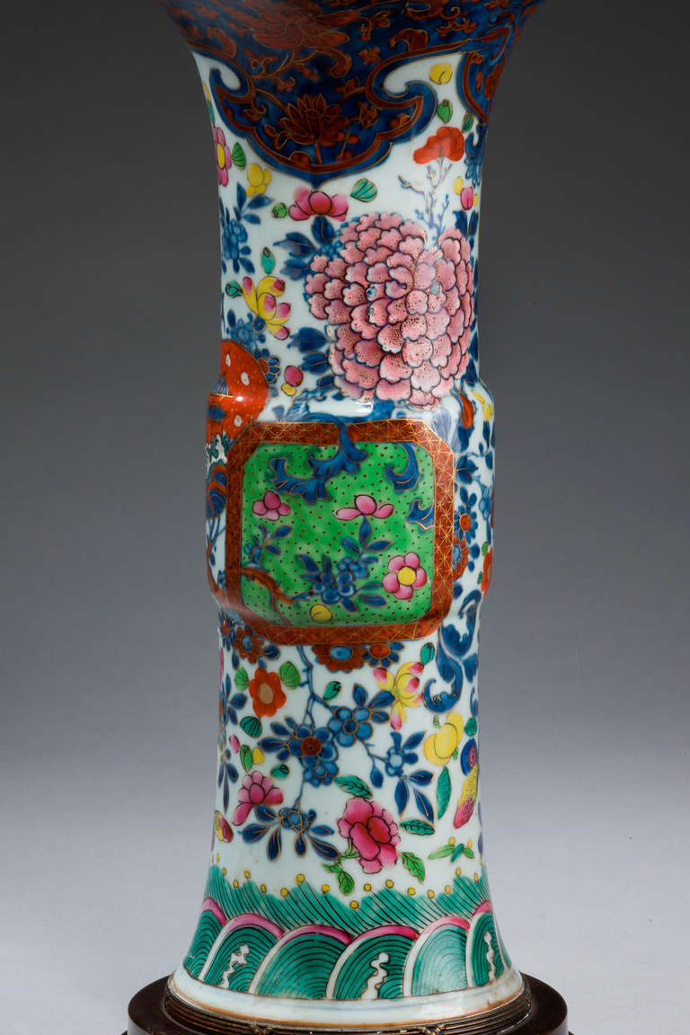 Oriental 19th Century Porcelain Vase Lamp 1