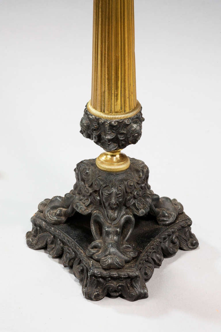 French 19th Century Column Lamp