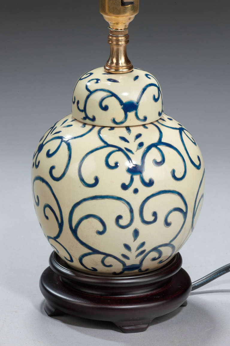 Chinese Pair of Ginger Jar Lamps