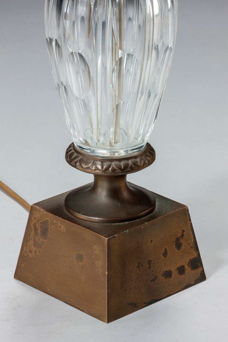 A single 1920s cut-glass and bronze lamp.

Shades are not included in the price of our lamps. We do have a competitively priced range of shades for all of our lamps. Please ask for details with your inquiry or order.

RR.