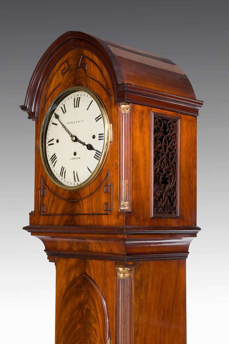 Late 19th Century Mahogany Longcase Clock by Maple and Co 2