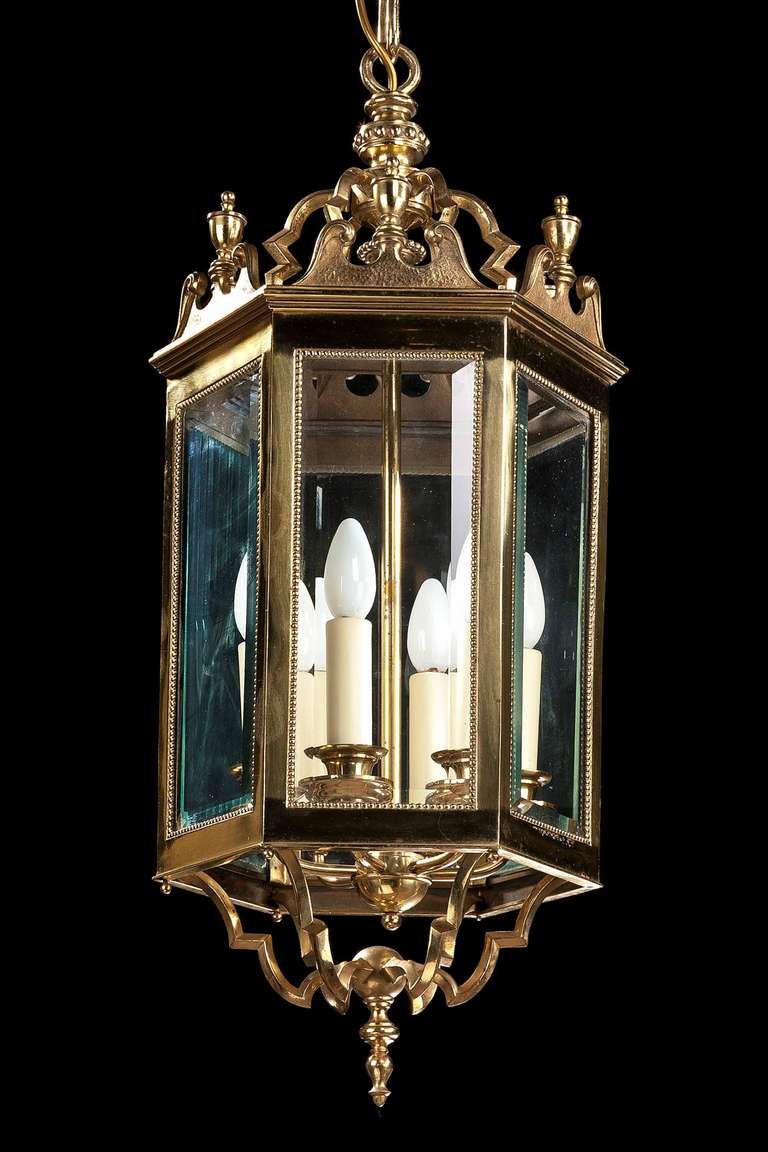 Late 20th Century Gilt Bronze Lantern In Good Condition In Peterborough, Northamptonshire