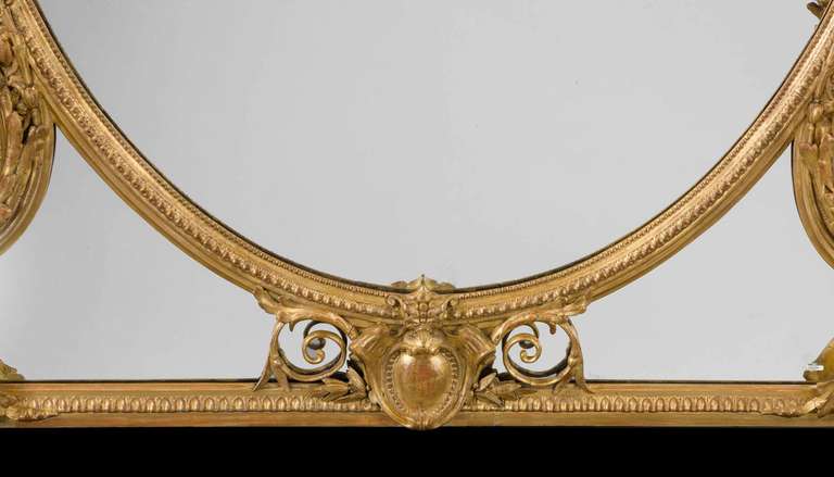 19th Century Giltwood and Gesso Overmantel Mirror 2