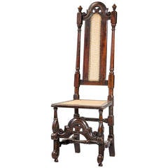 William and Mary Period Oak Single Chair