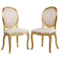 Pair of George III Giltwood Chairs
