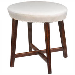George III Period Mahogany Oval Stool 4