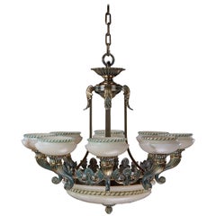 Early 20th Century Eight-Arm Chandelier