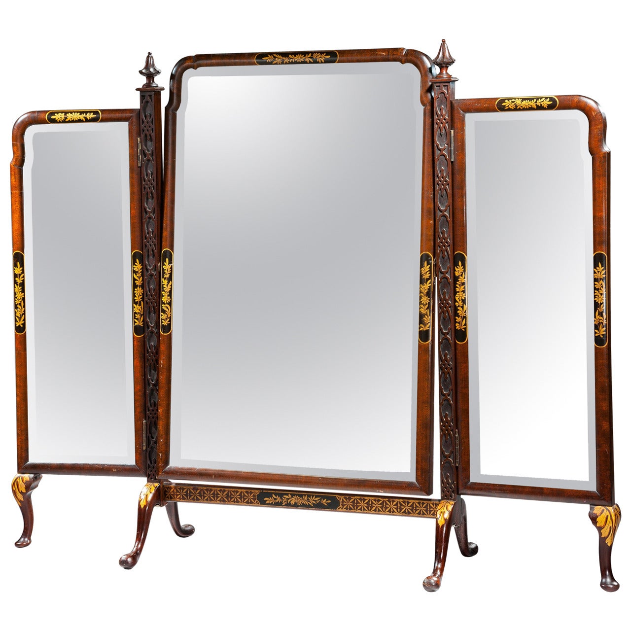 Late 19th Century Triple Plate Dressing Mirror For Sale