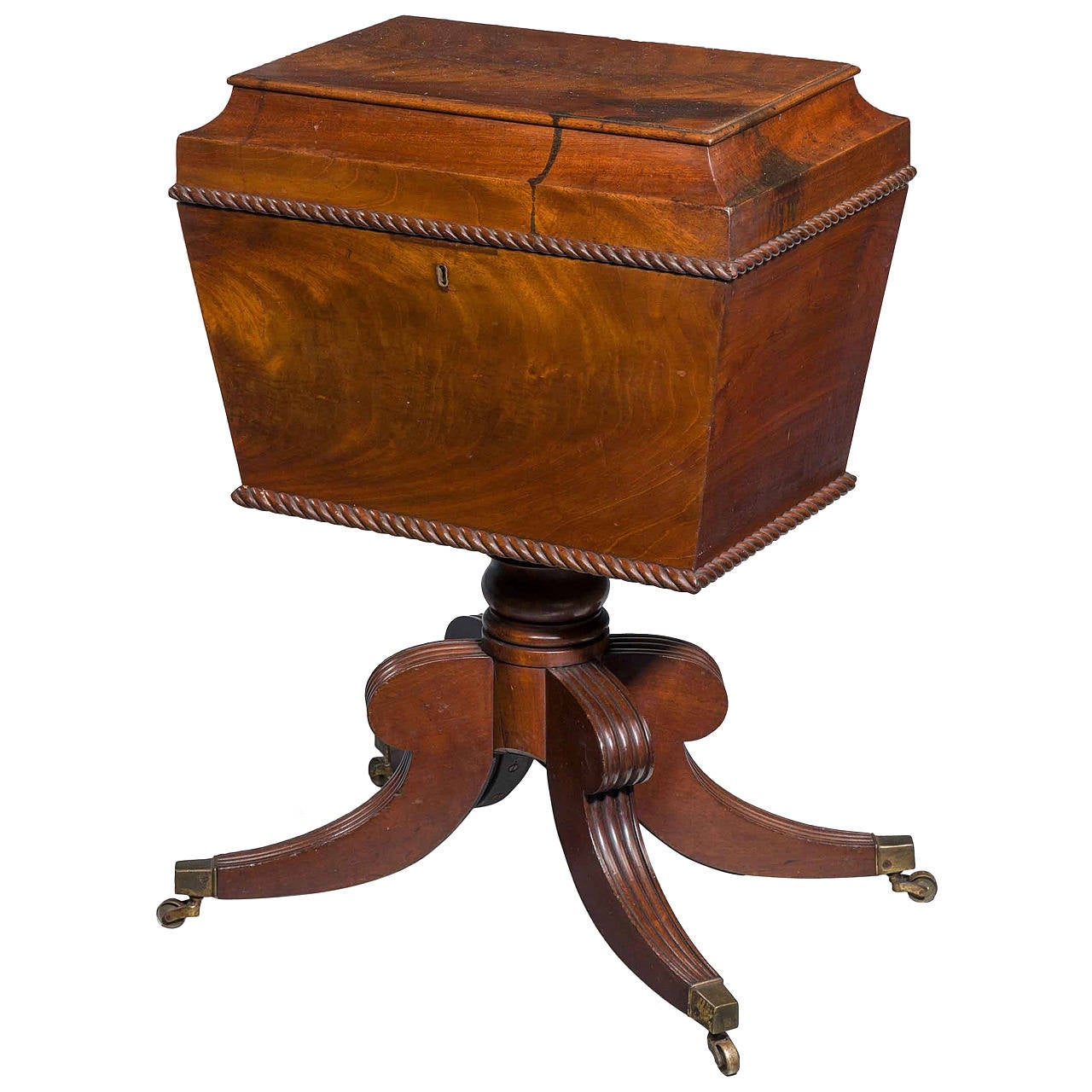 Regency Period Mahogany Sewing Box For Sale at 1stDibs