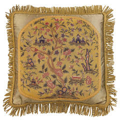 Cushion: 18th Century, Wool. A Framework of Oriental Foliage