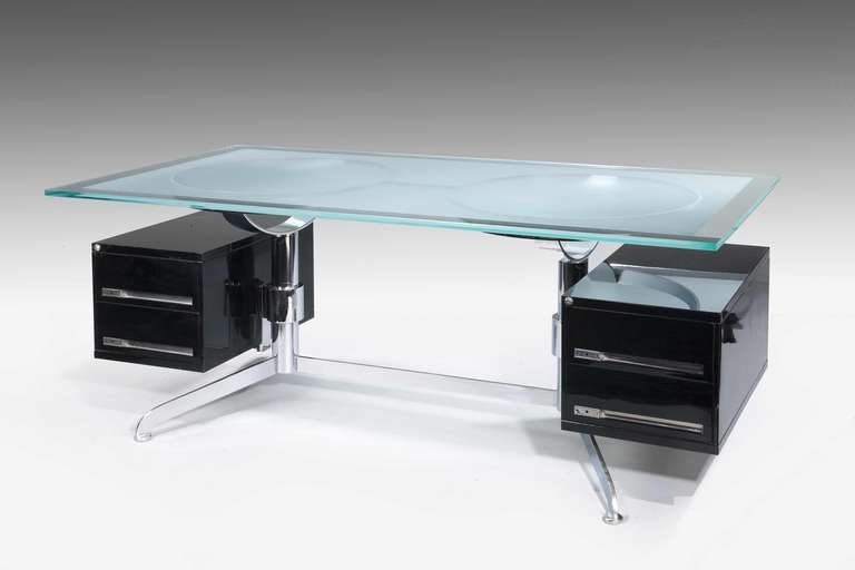 1970s French Chrome Desk In Good Condition In Peterborough, Northamptonshire
