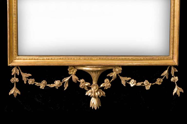 18th Century and Earlier Late 18th Century Giltwood Mirror