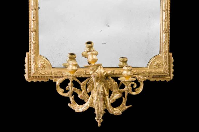 Mid-19th Century Gesso and Giltwood Pier Mirror In Good Condition In Peterborough, Northamptonshire