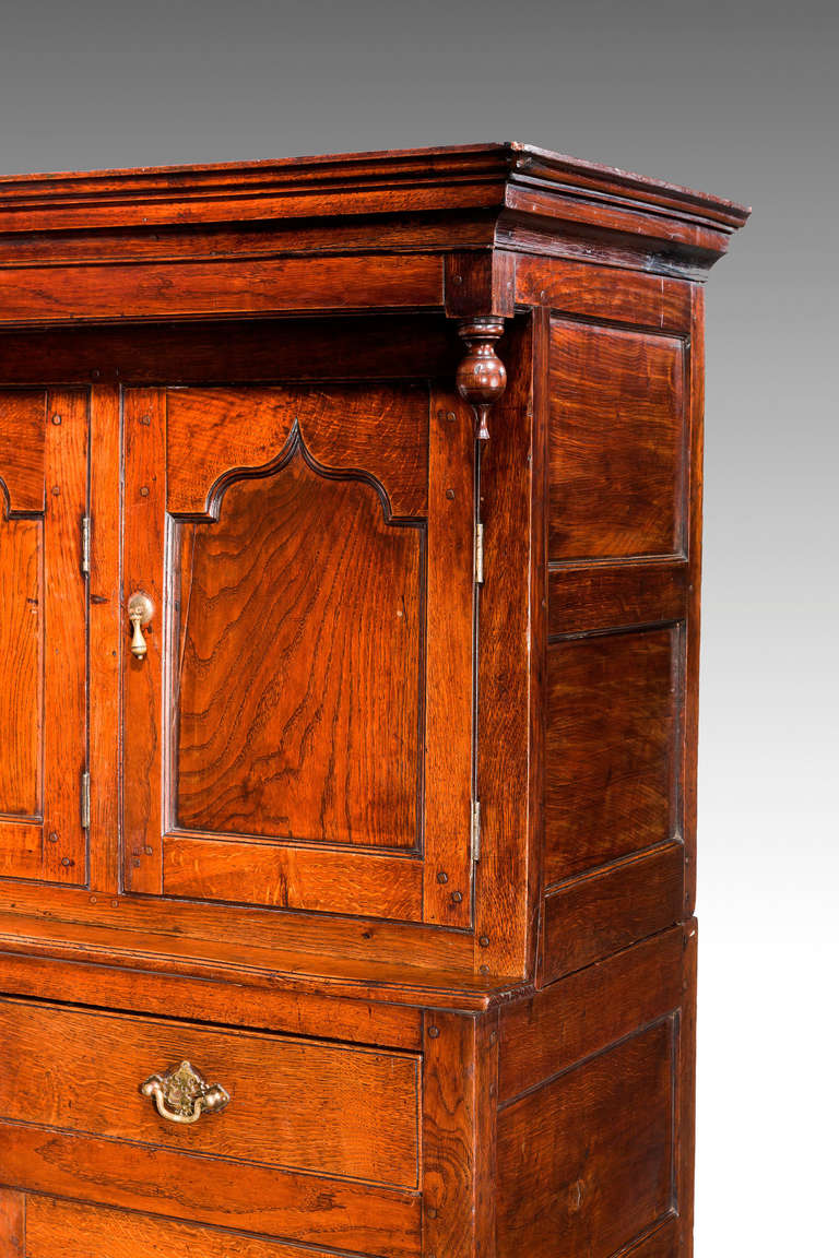 A mid-18th century oak tridarn of rich color and patina.


