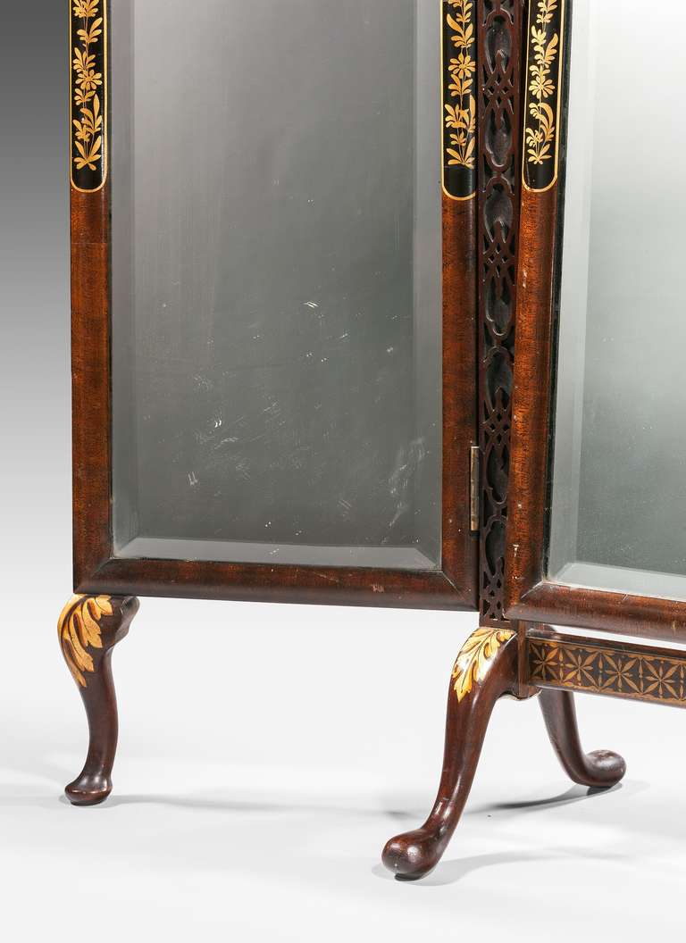 Late 19th Century Triple Plate Dressing Mirror In Excellent Condition For Sale In Peterborough, Northamptonshire