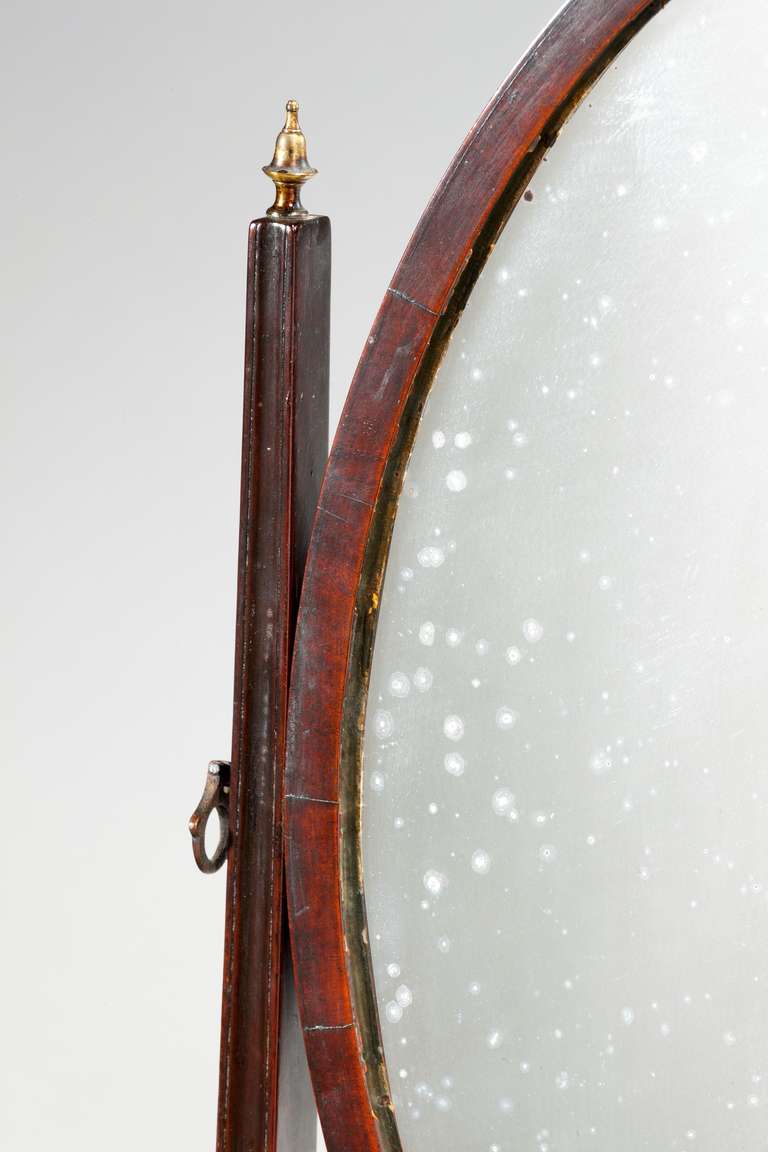 English 18th Century Mahogany Dressing Mirror