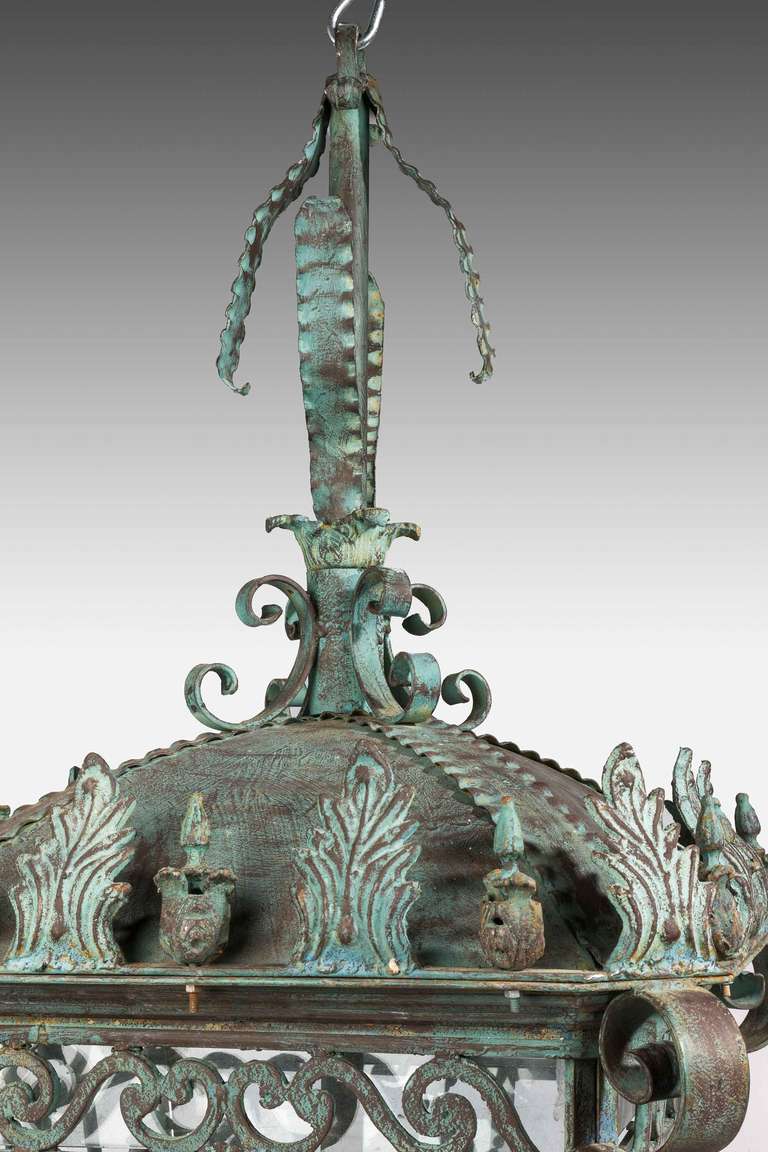 Early 20th Century Bronze Lantern For Sale 1