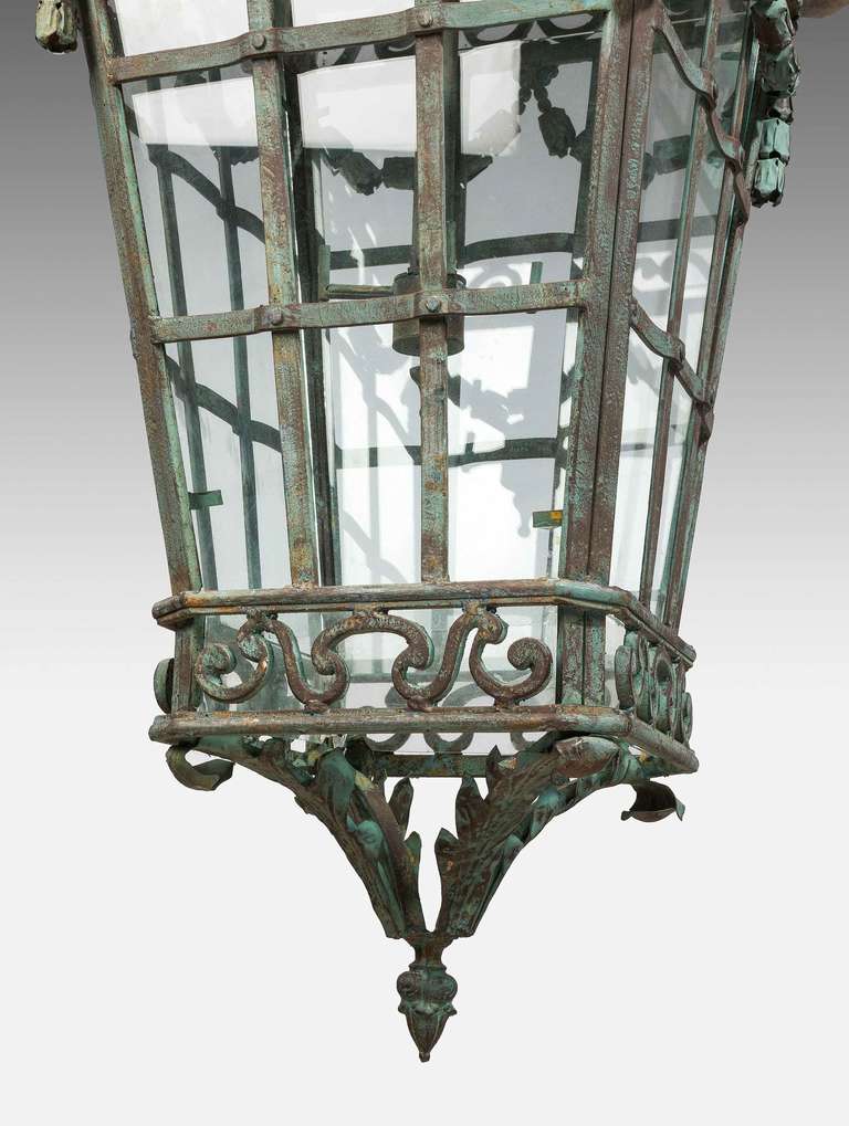 Early 20th Century Bronze Lantern For Sale 2