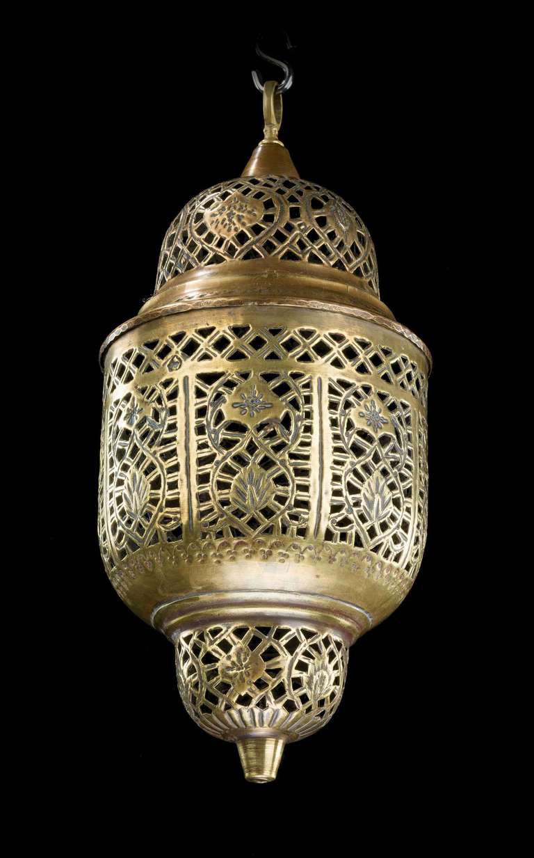 Persian Eastern Pierced Brass Lantern