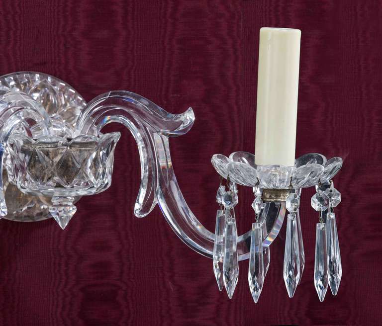 Set of Four Late 19th Century Glass Wall Lights 2