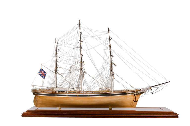 Late 20th century model of The Cutty Sark (1869) by Longfords of London.

The Cutty Sark was once the most famous of the great clippers, the name ‘clipper’ referring to the fast sailing ships of the nineteenth century that traversed the world’s