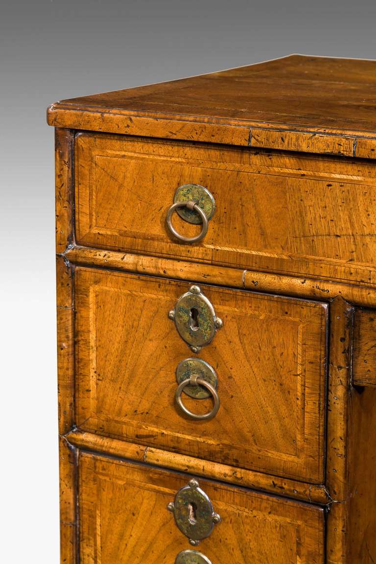 Late 18th Century George ll Period Walnut Knee Hole Desk