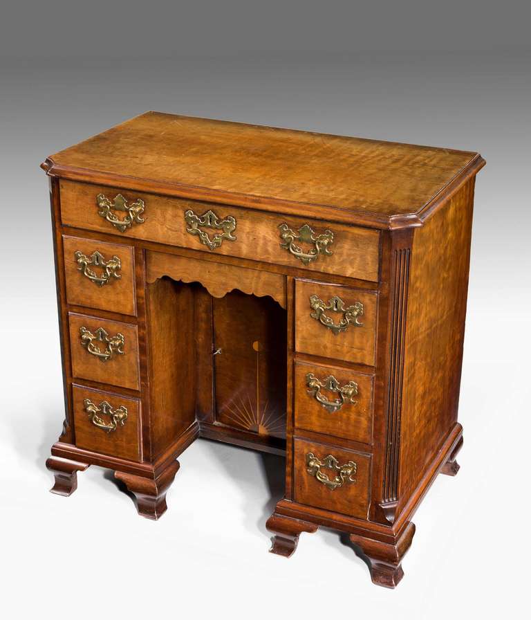 British George III Period Knee Hole Desk For Sale