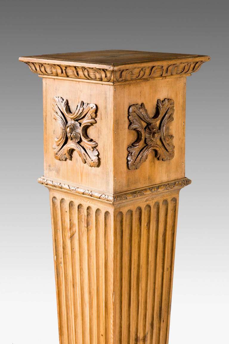 18th Century Pine Column Pedestal In Good Condition In Peterborough, Northamptonshire