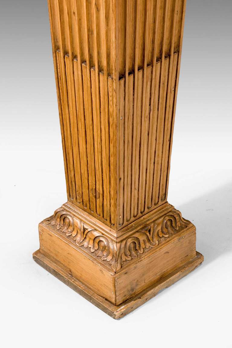 18th Century and Earlier 18th Century Pine Column Pedestal