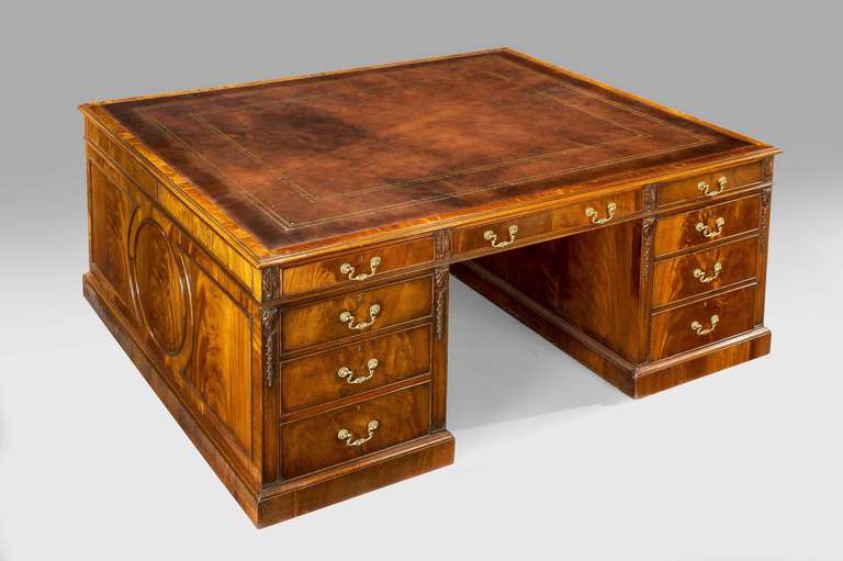 Pair of Early 20th Century Partners Desks 2