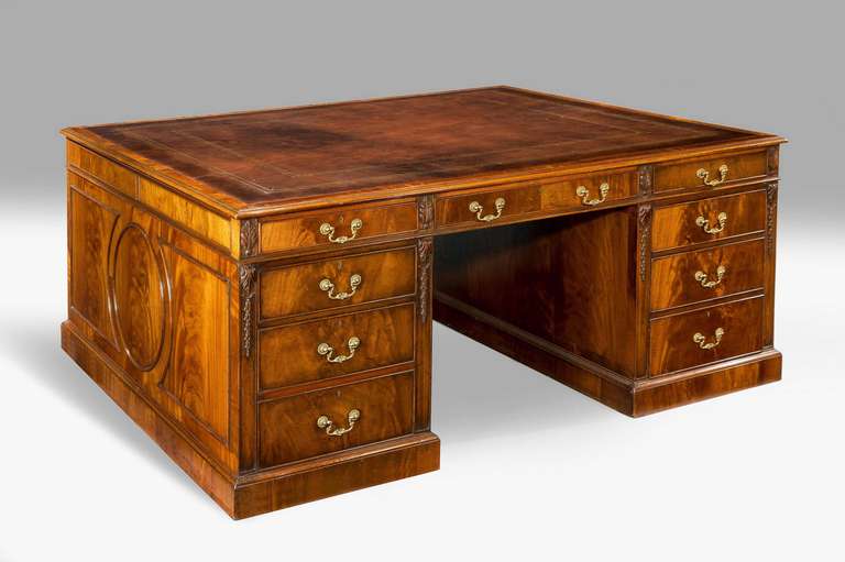 Pair of Early 20th Century Partners Desks 3