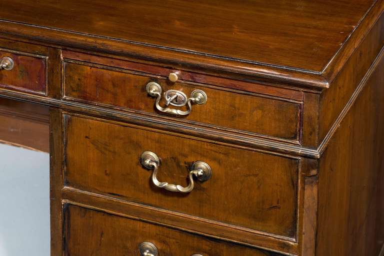 Mid-19th Century Pedestal Desk In Excellent Condition In Peterborough, Northamptonshire