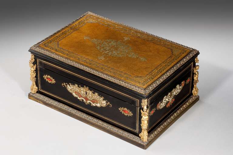 Mid 19th century French Ebonized Box In Excellent Condition In Peterborough, Northamptonshire