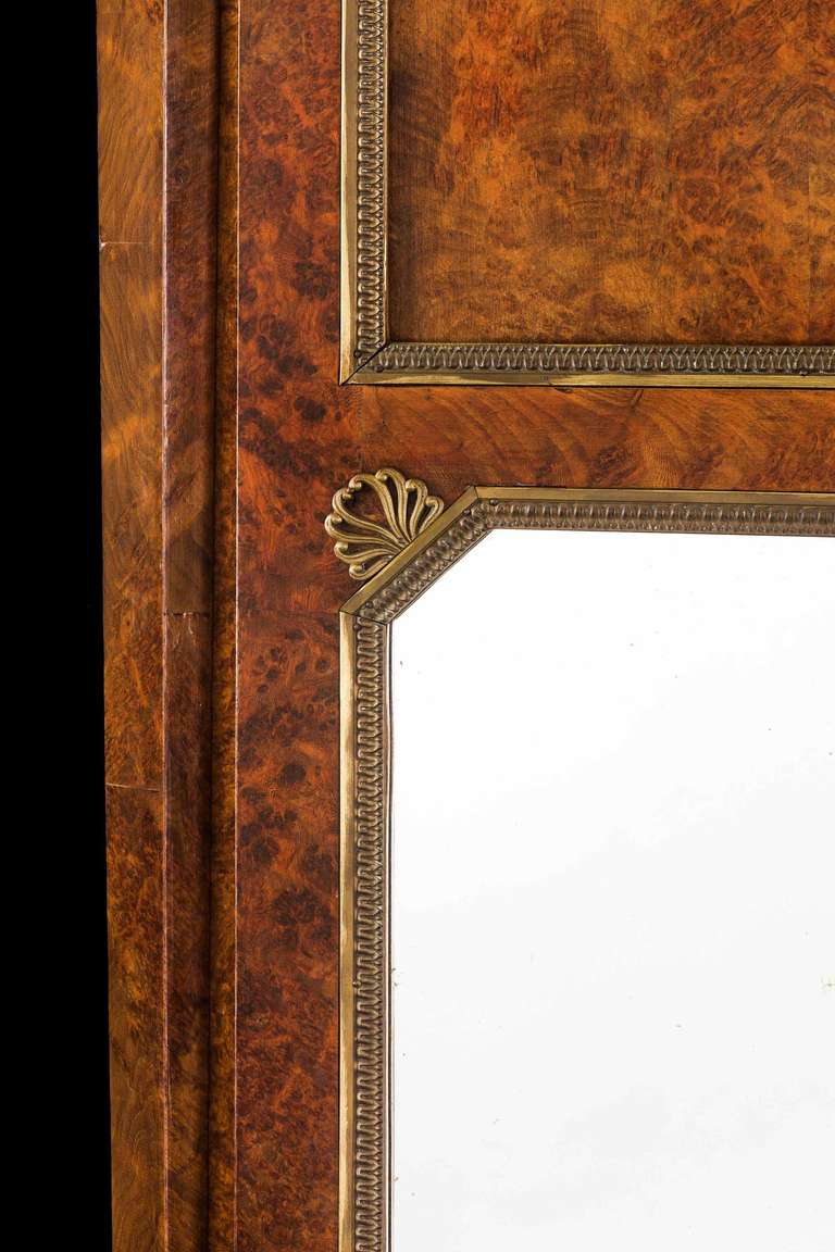 Austrian Late 19th Century Burr Birch Mirror In Good Condition In Peterborough, Northamptonshire