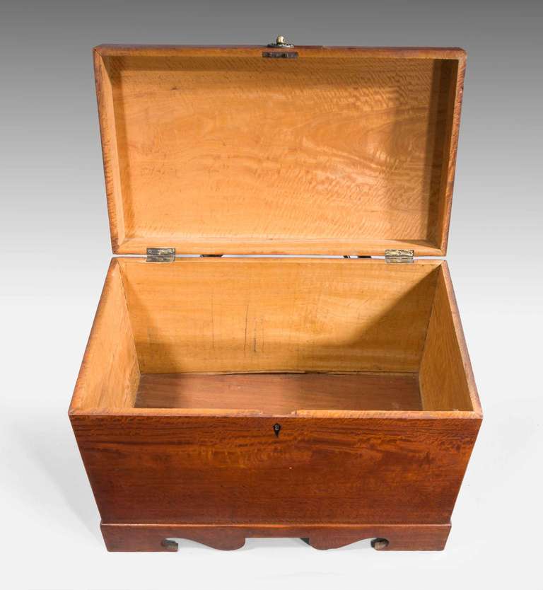 Mid-19th Century Teak Rectangular Lidded Box In Good Condition For Sale In Peterborough, Northamptonshire