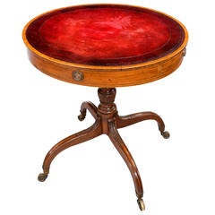 George III Period Mahogany Drum Table 12