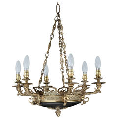 Early 20th Century Design Six-Arm Chandelier