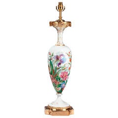 Late 19th century Large French Opaline Lamp 6