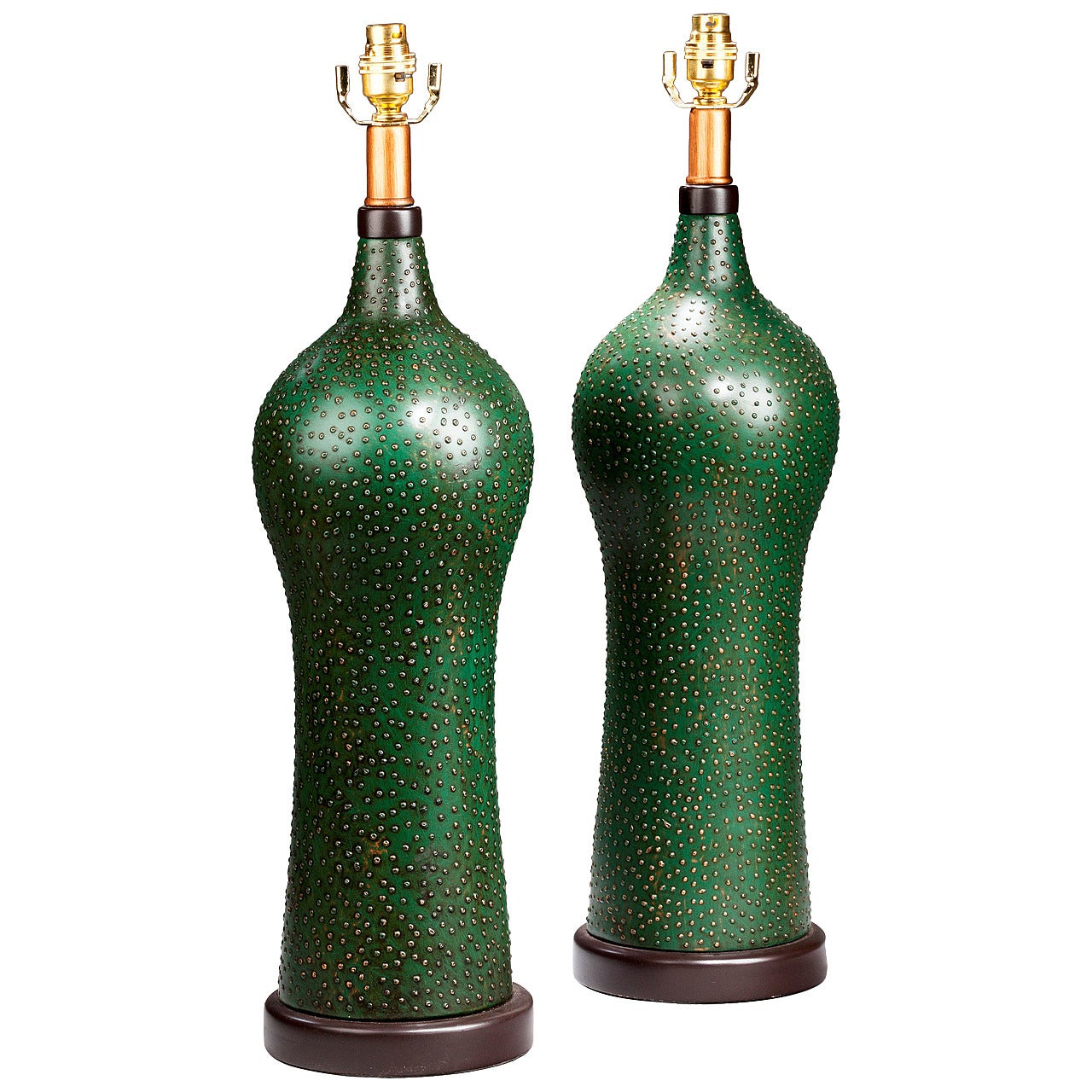 Pair of 20th century 'Skin' Decorated Lamps