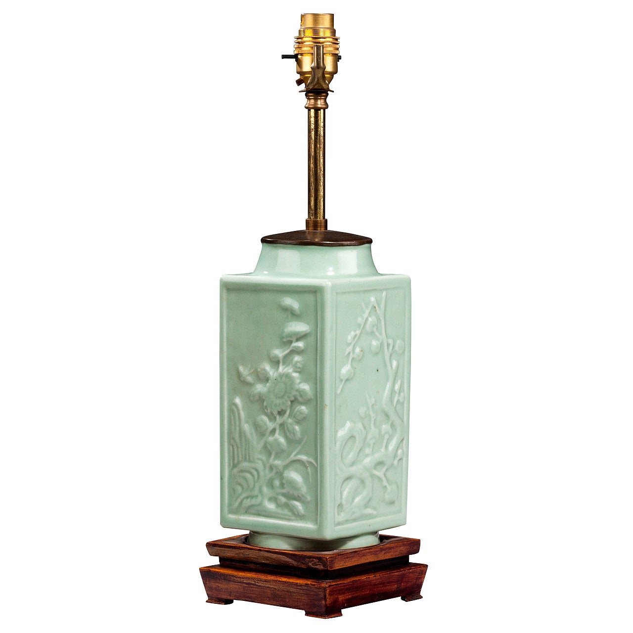 20th century Single Celadon Green Lamp