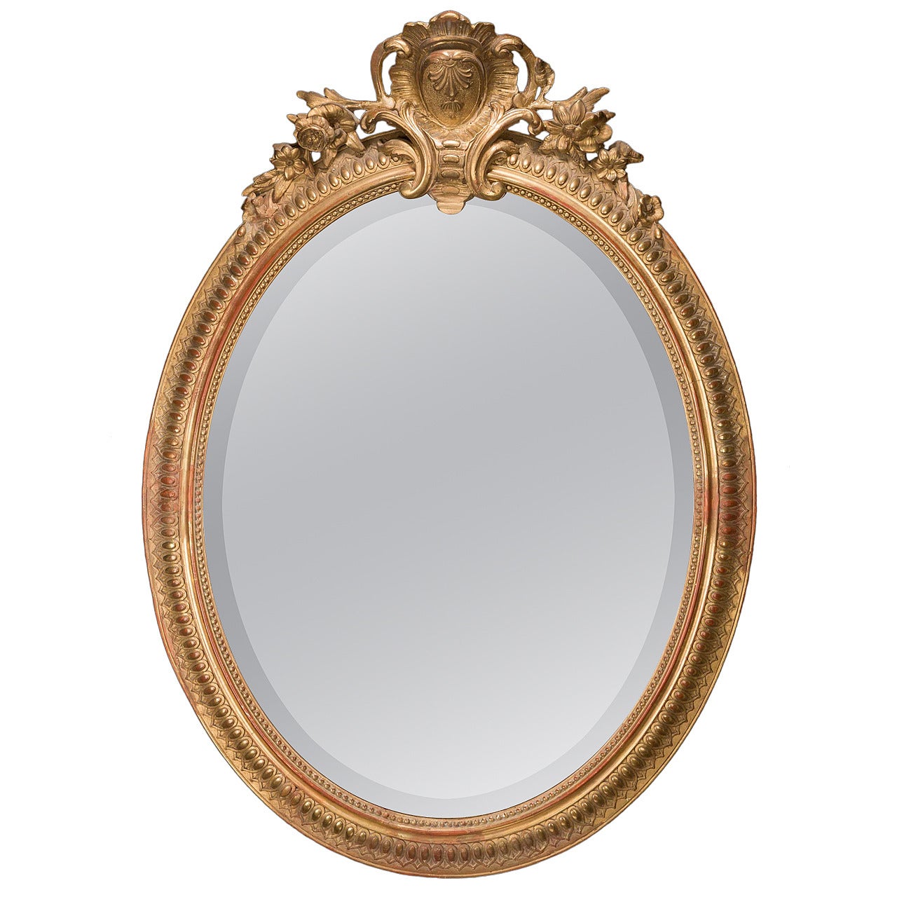 Chippendale Period Oval Mirror For Sale