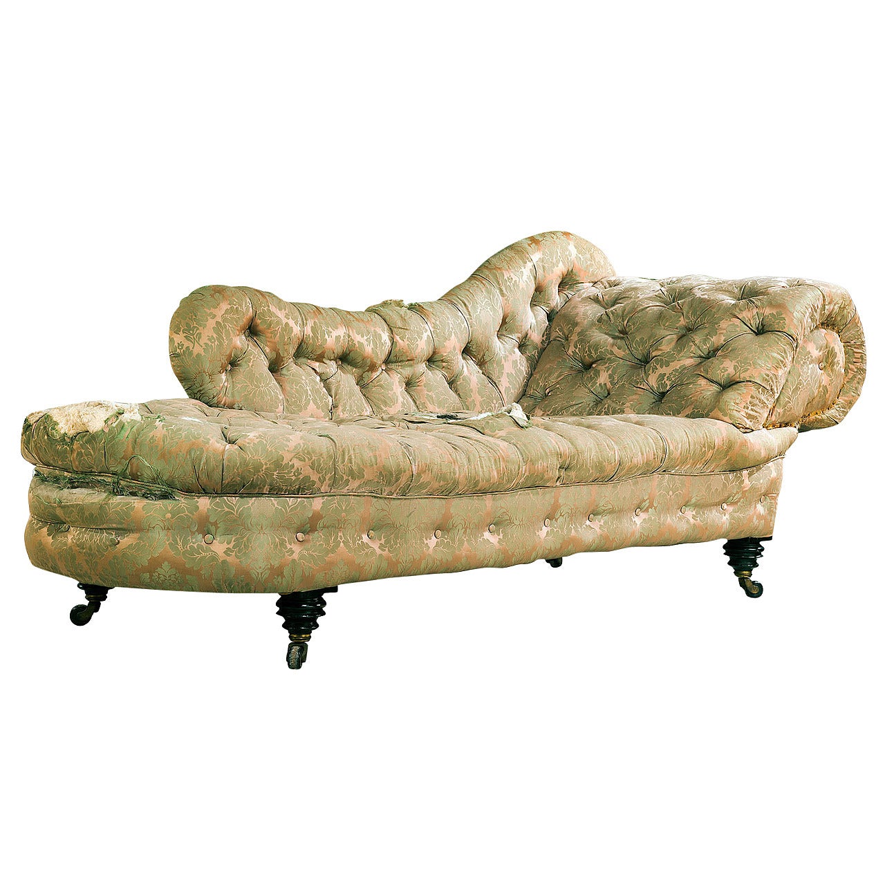 Mid-19th Century Mahogany Frame Chaise Longue