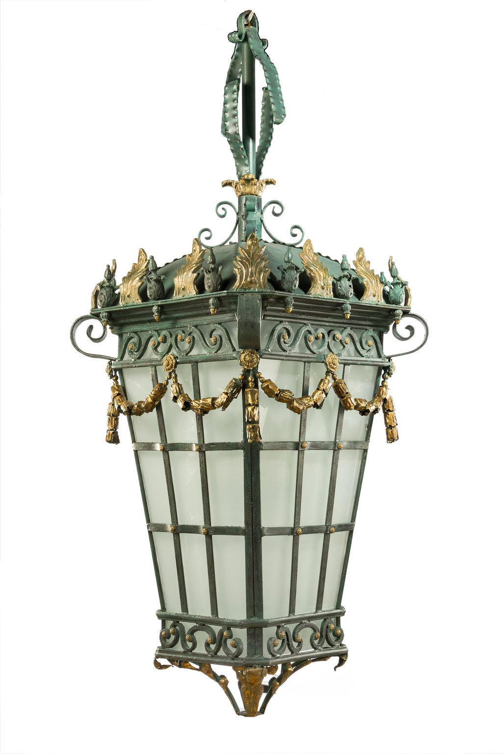 Early 20th Century Bronze Lantern In Good Condition In Peterborough, Northamptonshire