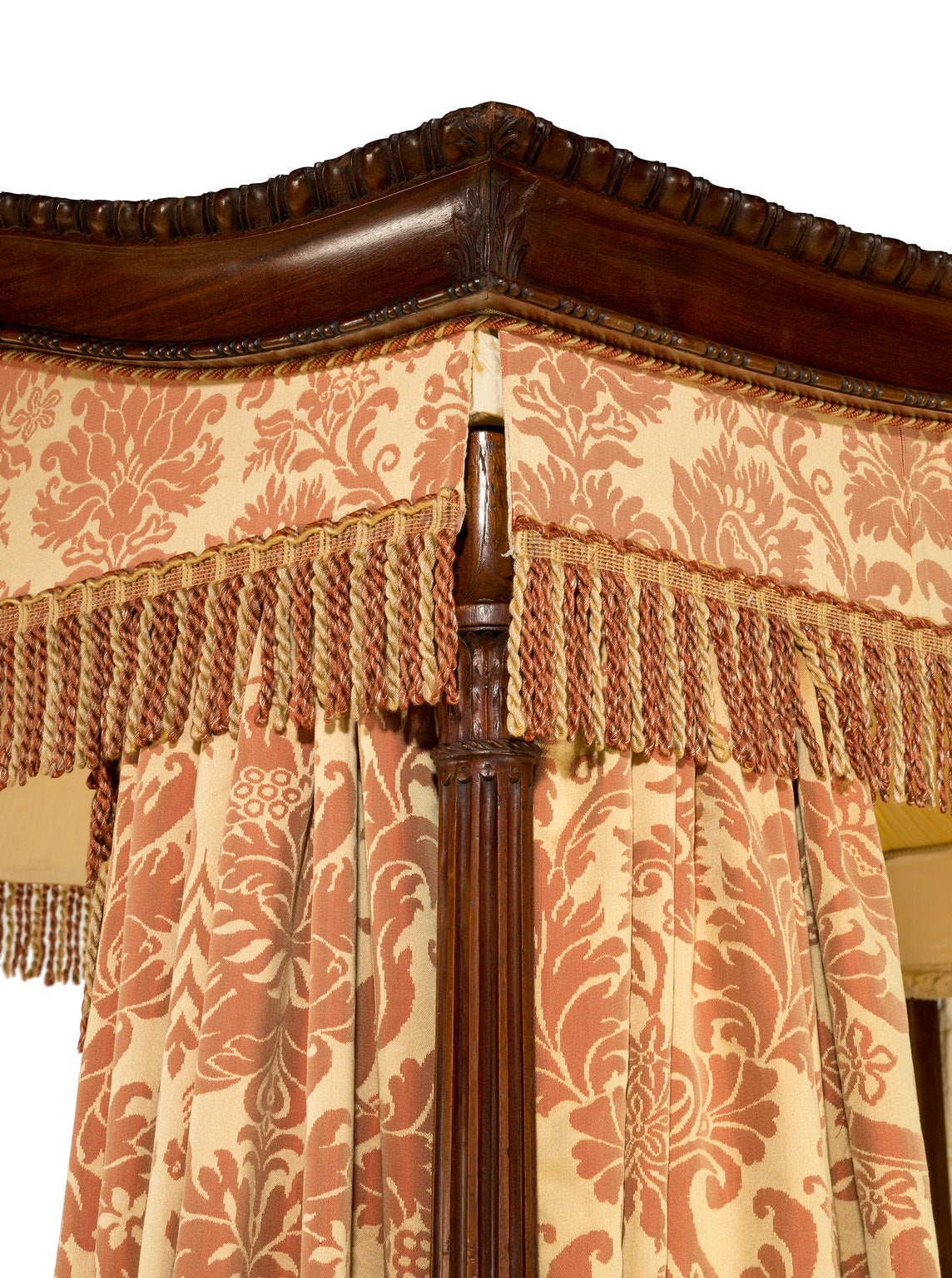 Early 20th Century Mahogany Frame Four-Poster Bed For Sale 2